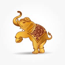 Decorative golden elephant